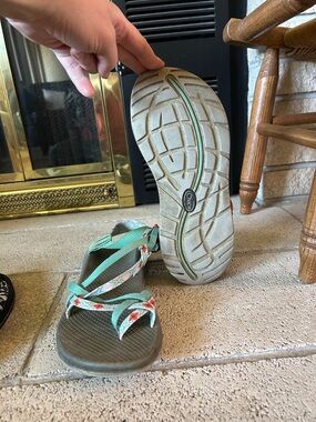 Chaco Women's Mint Green Floral Strap Sandals